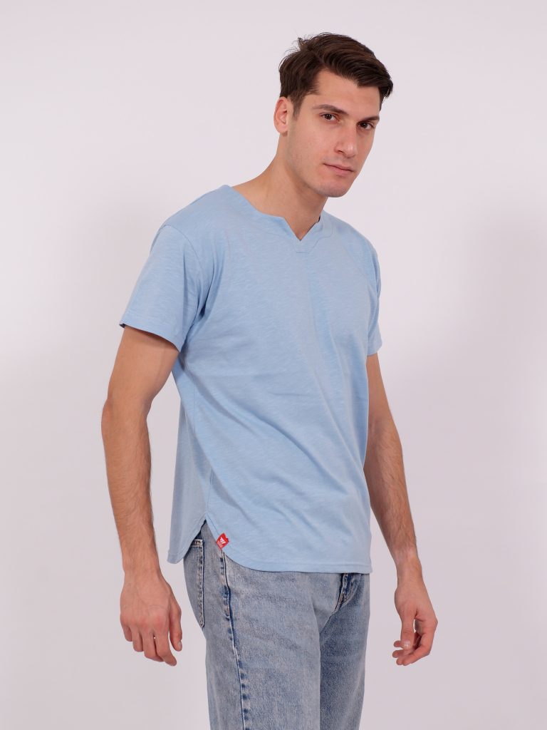 The V — V-Neck Tee, Grey view 2